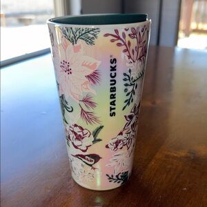Starbucks Pink and Cream Floral Mug